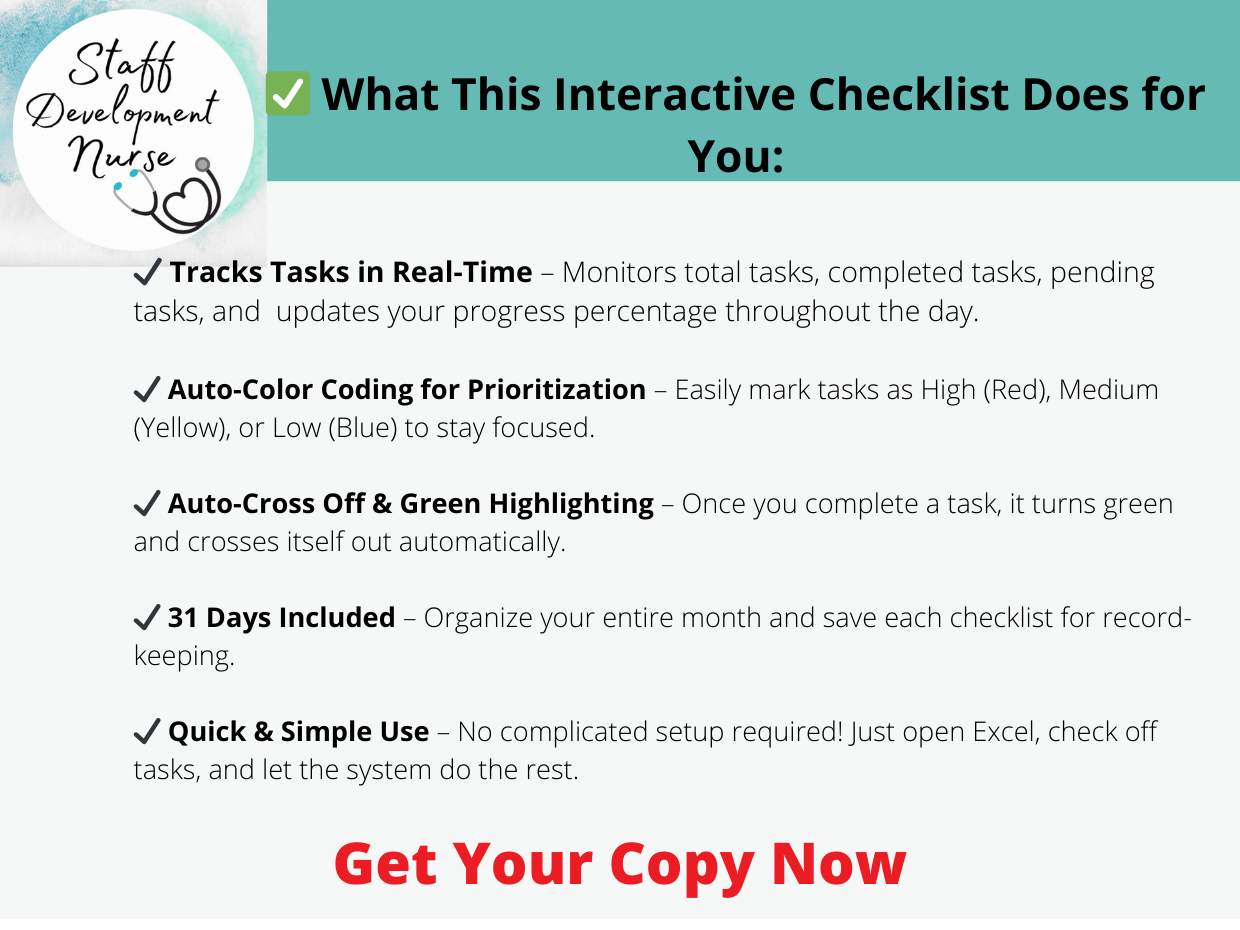 Shift Happens: Easy Nurse Checklist
